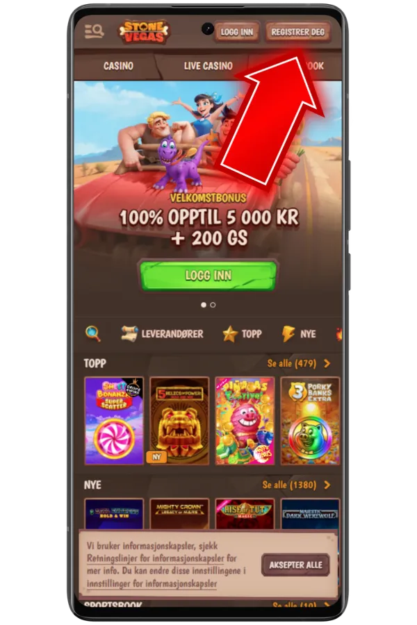 Registrer deg på nettcasino