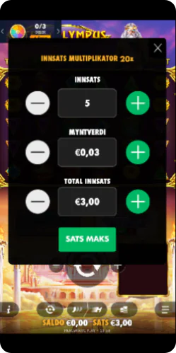 Gates of Olympus rentejustering