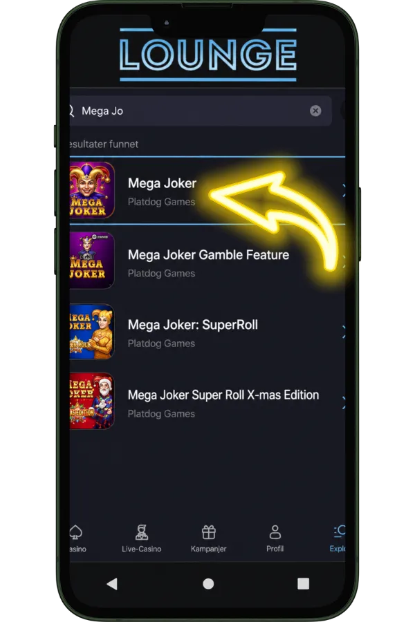 Finn Mega Joker-spillet